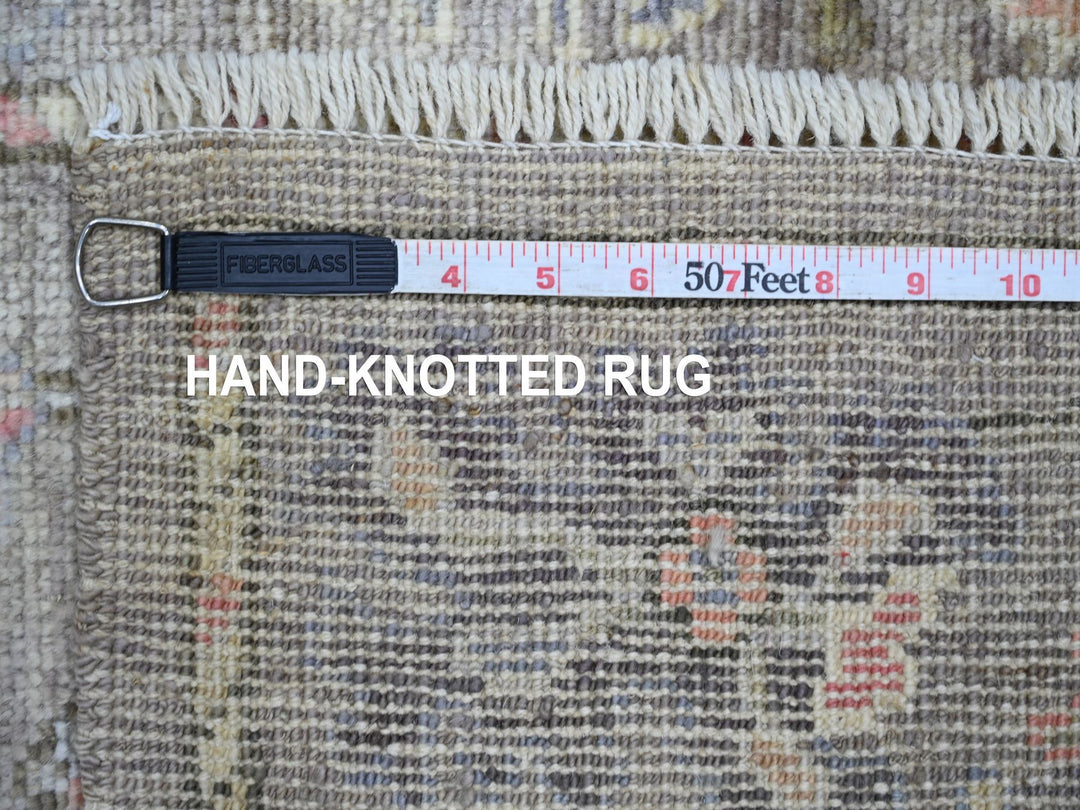 2'9" x 15'7" New Hand Knotted Brown Wool Runner Oriental Rug - MOA10221568