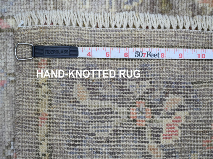 2'9" x 15'7" New Hand Knotted Brown Wool Runner Oriental Rug - MOA10221568