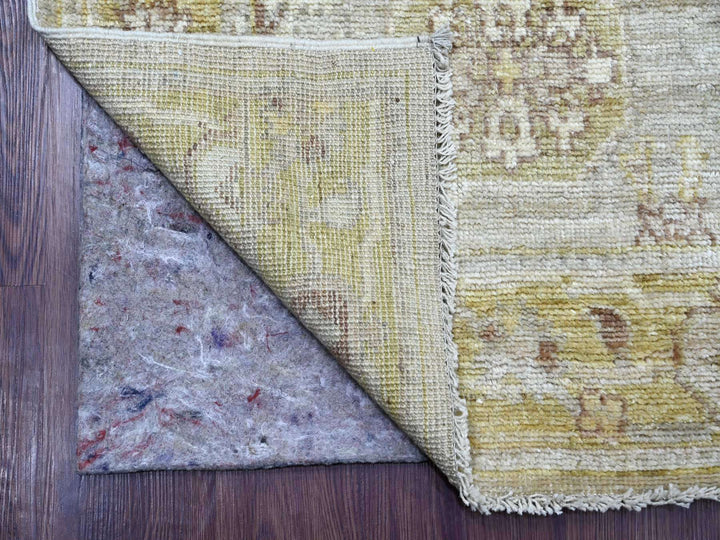 2'9" x 15'2" New Hand Knotted Grey Wool Runner Oriental Rug - MOA10221569