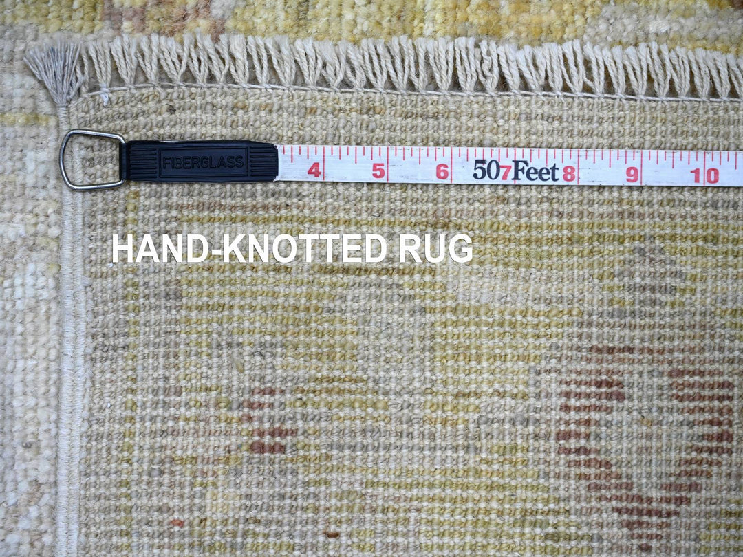 2'9" x 15'2" New Hand Knotted Grey Wool Runner Oriental Rug - MOA10221569