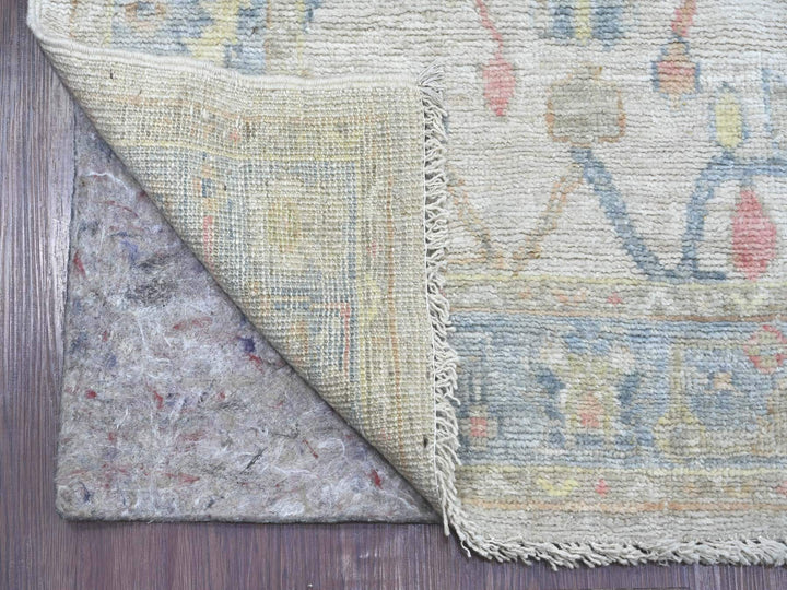 2'10" x 11'5" New Hand Knotted Grey Wool Runner Oriental Rug - MOA10221570