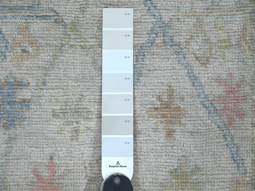 2'10" x 11'5" New Hand Knotted Grey Wool Runner Oriental Rug - MOA10221570