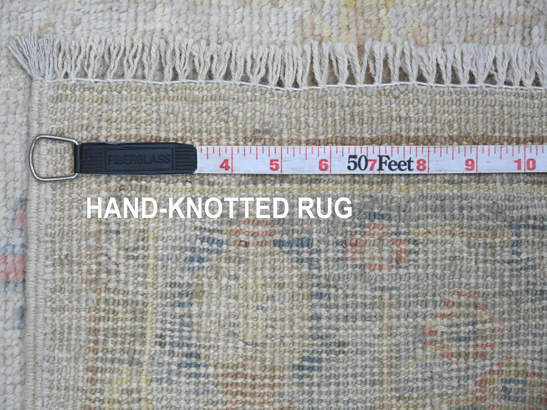 2'10" x 11'5" New Hand Knotted Grey Wool Runner Oriental Rug - MOA10221570
