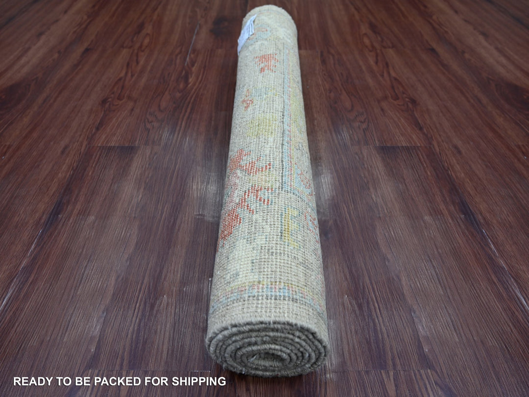 2'9" x 7'10" New Hand Knotted Grey Wool Runner Oriental Rug - MOA10221571