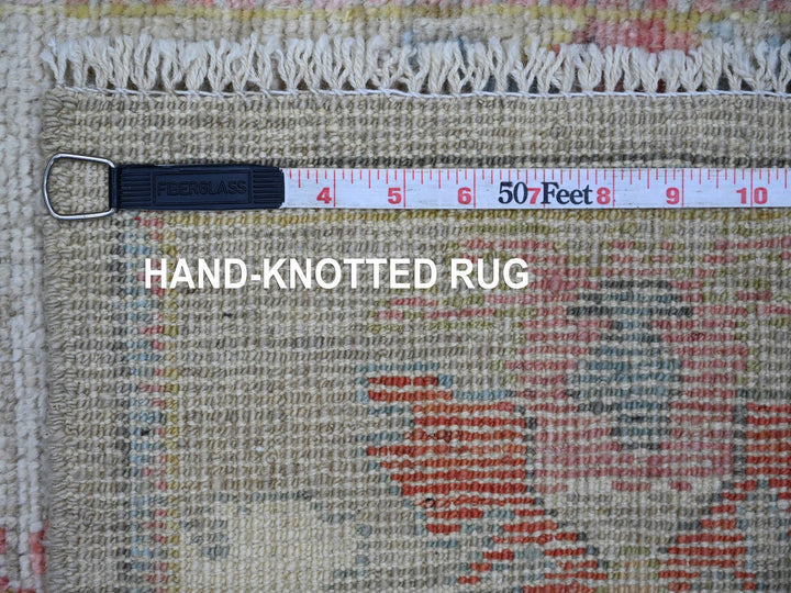 2'9" x 7'10" New Hand Knotted Grey Wool Runner Oriental Rug - MOA10221571
