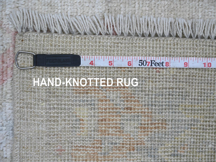 2'10" x 6'0" New Hand Knotted Grey Wool Runner Oriental Rug - MOA10221573