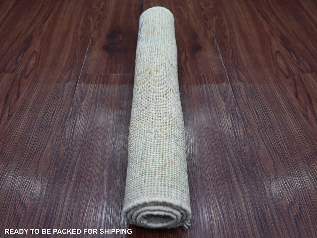 2'0" x 3'0" New Hand Knotted Grey Wool Rectangle Oriental Rug - MOA10221574
