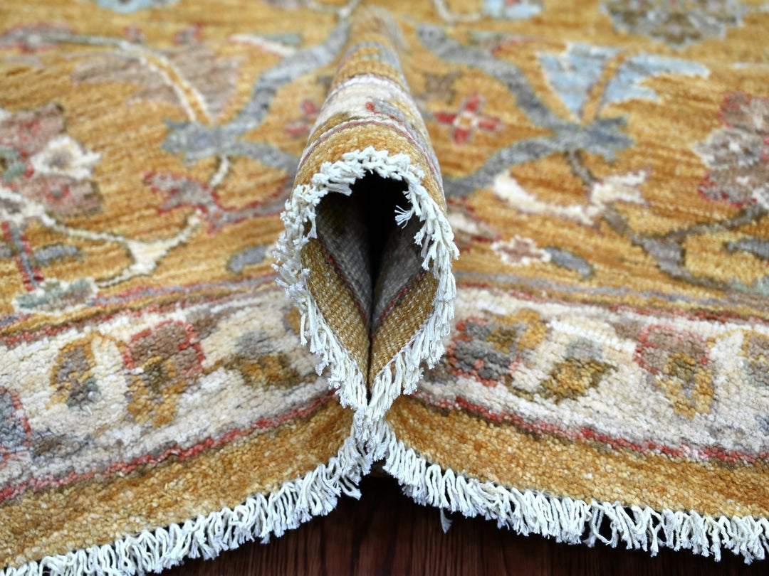 7'11" x 8'2" New Hand Knotted Brown Wool Round Oriental Rug - MOA10221576