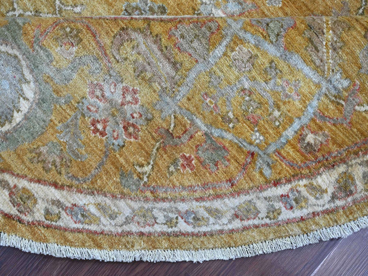 7'11" x 8'2" New Hand Knotted Brown Wool Round Oriental Rug - MOA10221576