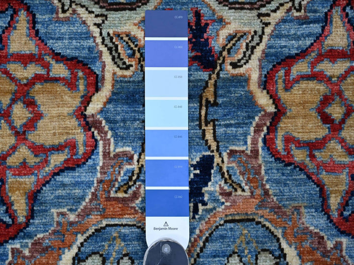 2'7" x 9'10" New Hand Knotted Blue Wool Runner Oriental Rug - MOA10221579