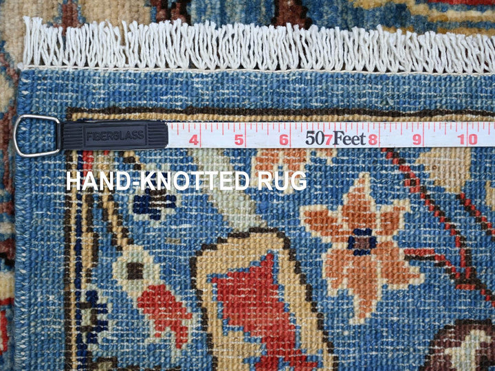 2'7" x 9'10" New Hand Knotted Blue Wool Runner Oriental Rug - MOA10221579