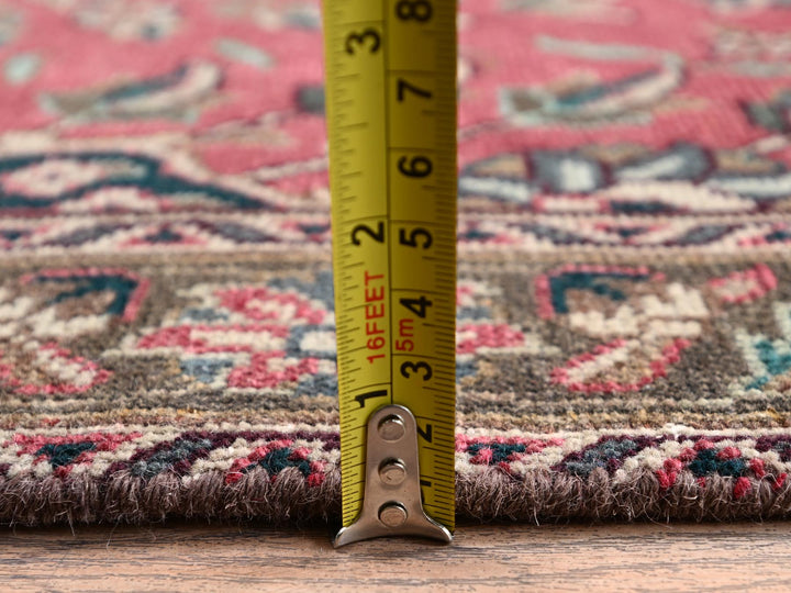 2'7" x 12'5" Vintage Hand Knotted Red Wool Runner Oriental Rug - MOA1022157