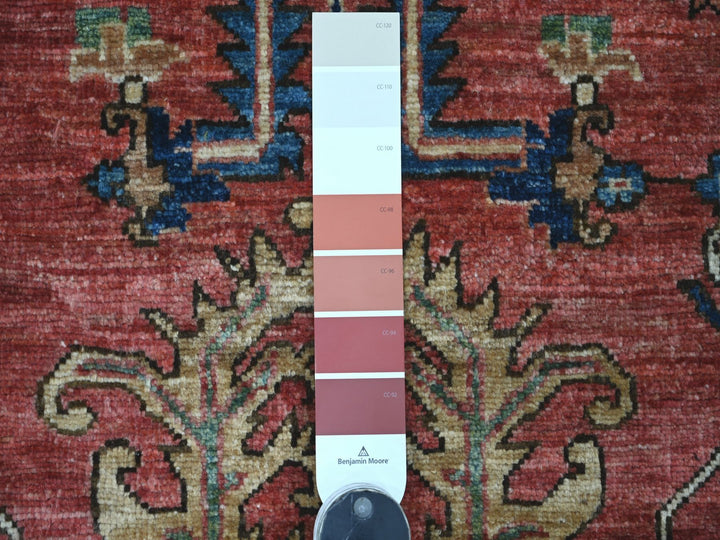 3'0" x 15'5" New Hand Knotted Red Wool Runner Oriental Rug - MOA10221580