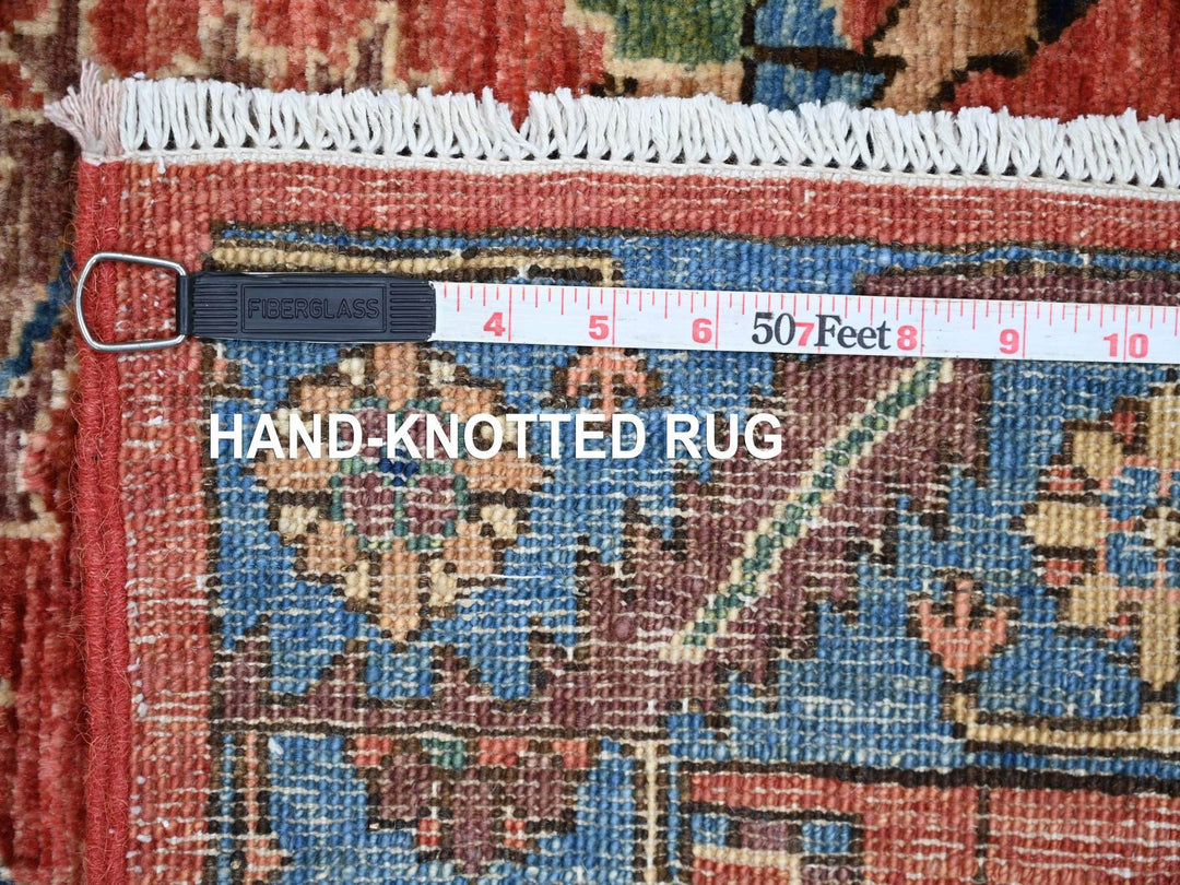 3'0" x 15'5" New Hand Knotted Red Wool Runner Oriental Rug - MOA10221580