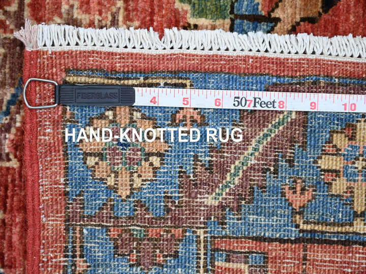 3'0" x 15'5" New Hand Knotted Red Wool Runner Oriental Rug - MOA10221580