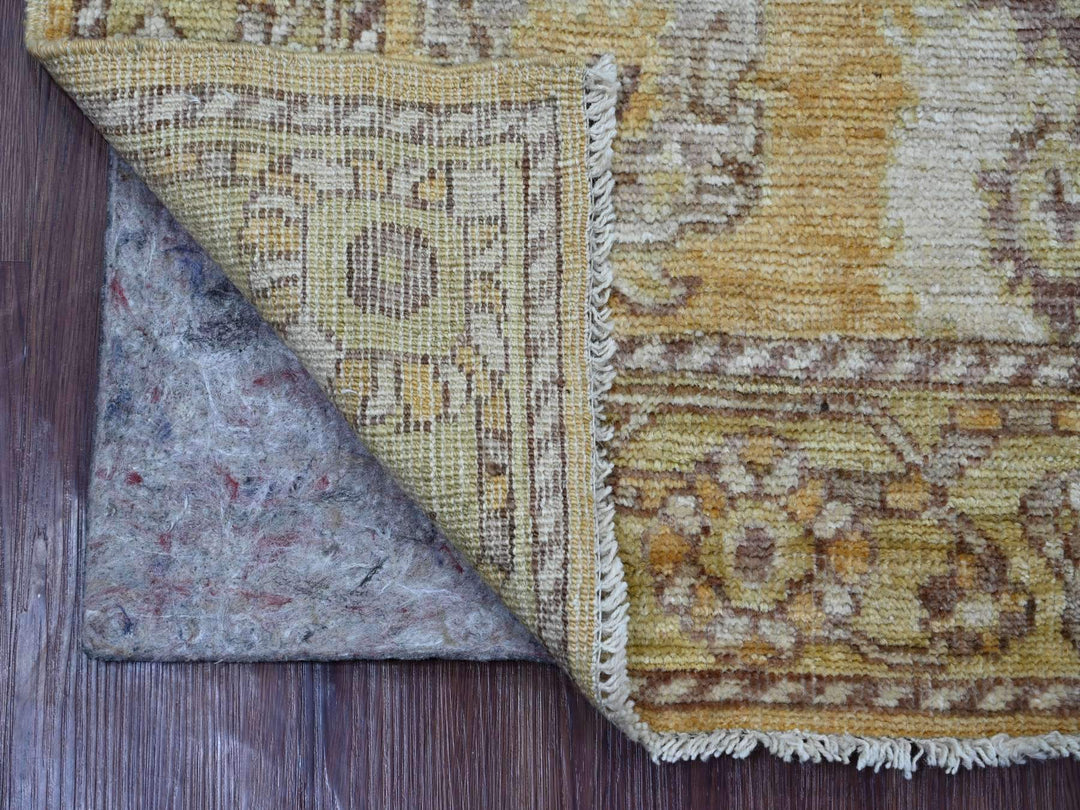 2'9" x 6'2" New Hand Knotted Brown Wool Runner Oriental Rug - MOA10221583