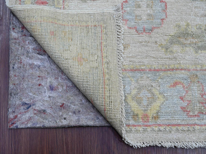 2'7" x 11'11" New Hand Knotted Grey Wool Runner Oriental Rug - MOA10221584