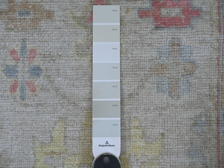 2'7" x 11'11" New Hand Knotted Grey Wool Runner Oriental Rug - MOA10221584