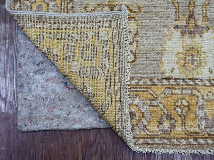 2'9" x 9'7" New Hand Knotted Grey Wool Runner Oriental Rug - MOA10221585