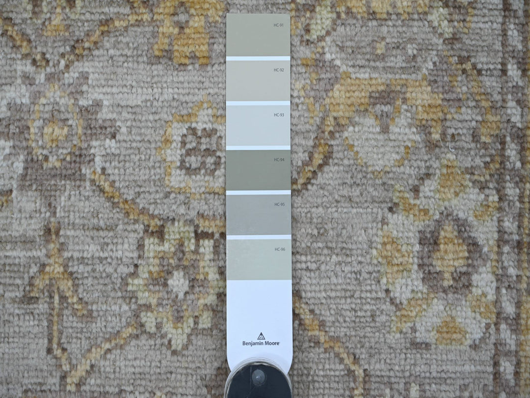 2'9" x 9'7" New Hand Knotted Grey Wool Runner Oriental Rug - MOA10221585