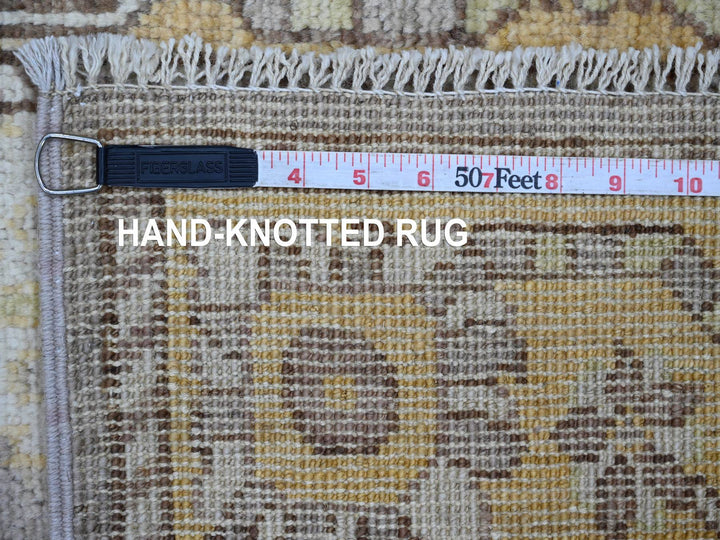 2'9" x 9'7" New Hand Knotted Grey Wool Runner Oriental Rug - MOA10221585