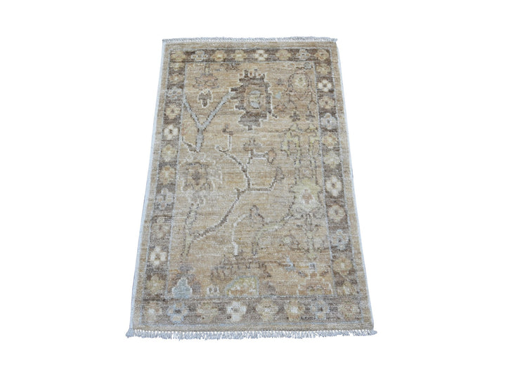1'10" x 2'11" New Hand Knotted Brown Wool Rectangle Oriental Rug - MOA10221590