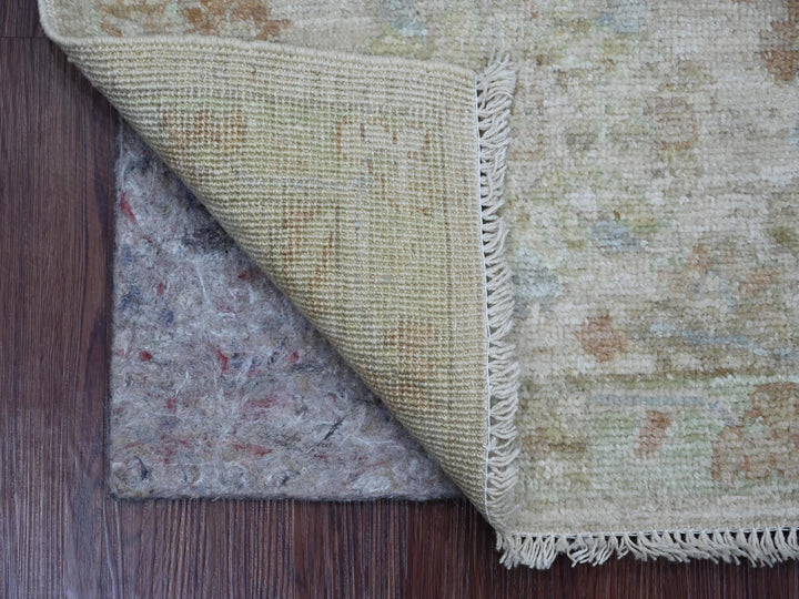 2'1" x 2'11" New Hand Knotted Grey Wool Rectangle Oriental Rug - MOA10221592