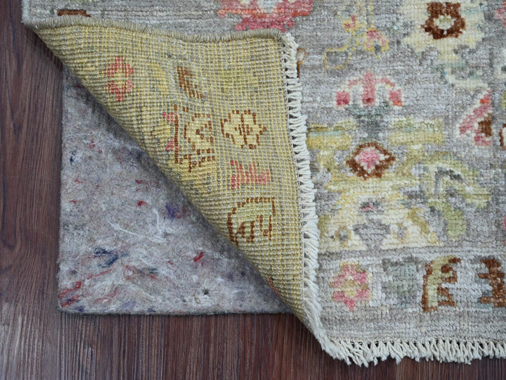 2'0" x 3'0" New Hand Knotted Grey Wool Rectangle Oriental Rug - MOA10221594