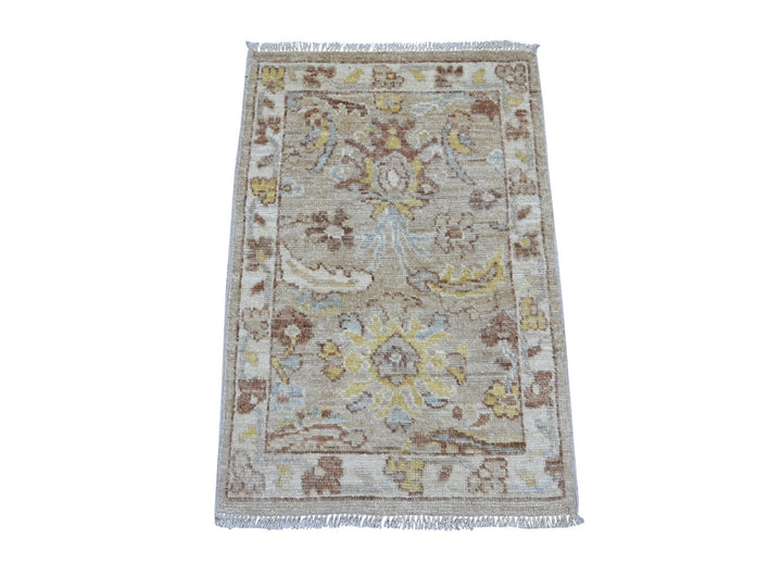 2'0" x 3'0" New Hand Knotted Brown Wool Rectangle Oriental Rug - MOA10221595