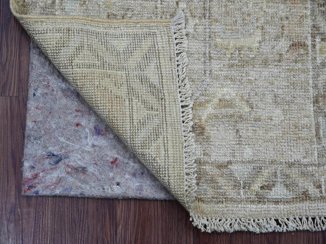 2'0" x 2'11" New Hand Knotted Brown Wool Rectangle Oriental Rug - MOA10221596