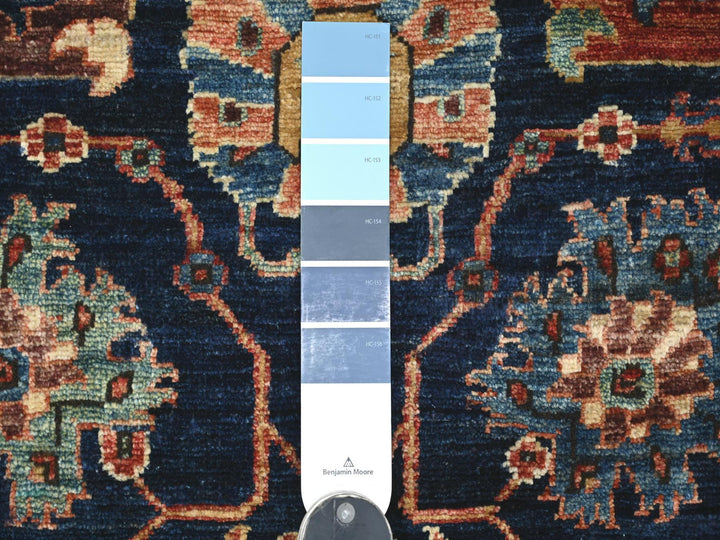 4'4" x 6'1" New Hand Knotted Blue Wool Rectangle Oriental Rug - MOA10221600