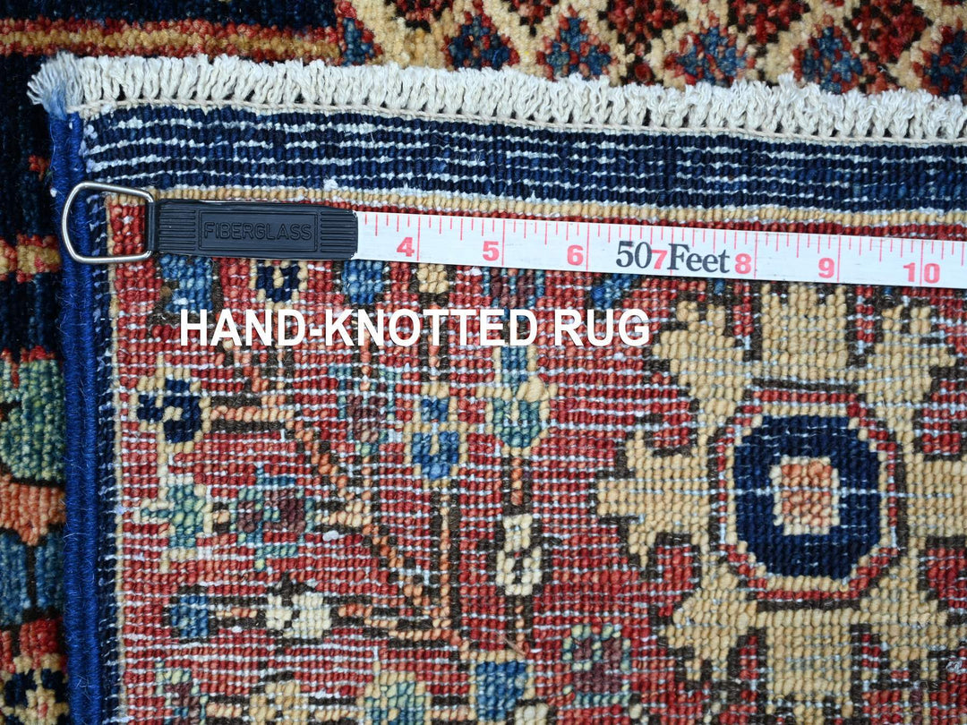 4'4" x 6'1" New Hand Knotted Blue Wool Rectangle Oriental Rug - MOA10221600