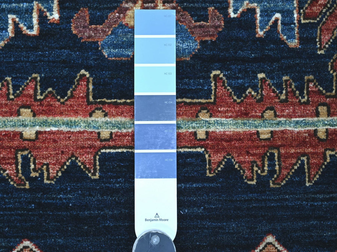 4'3" x 6'3" New Hand Knotted Blue Wool Rectangle Oriental Rug - MOA10221601