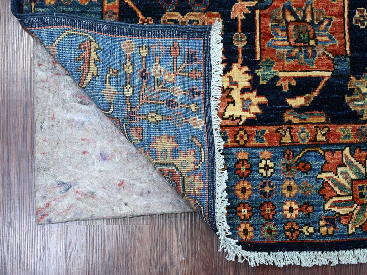 4'9" x 6'11" New Hand Knotted Blue Wool Rectangle Oriental Rug - MOA10221602