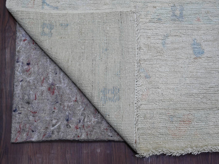 7'8" x 9'7" New Hand Knotted Grey Wool Rectangle Oriental Rug - MOA10221606