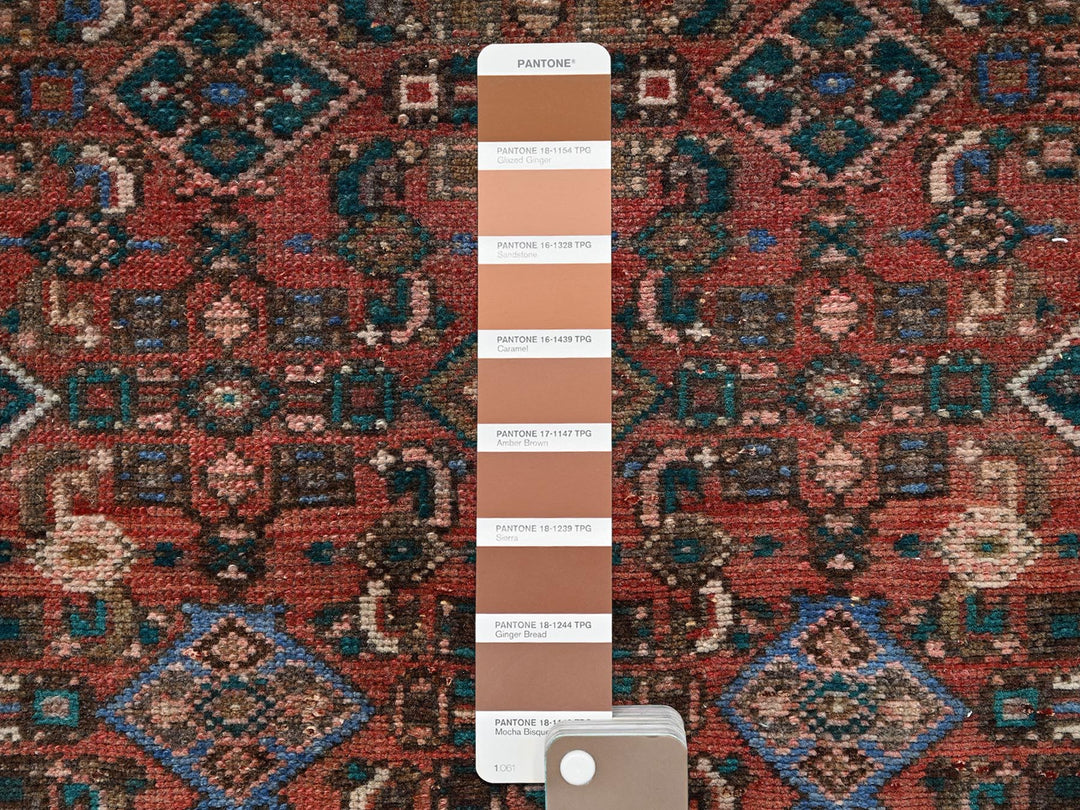 2'7" x 9'2" Vintage Hand Knotted Red Wool Runner Oriental Rug - MOA1022160