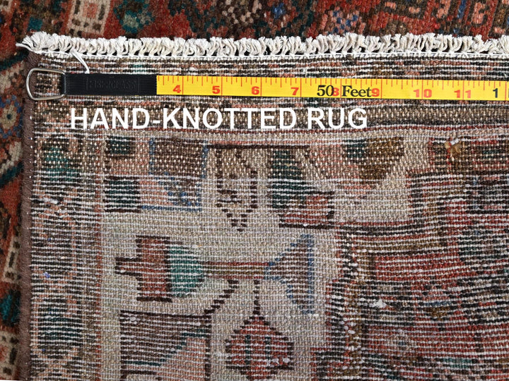 2'7" x 9'2" Vintage Hand Knotted Red Wool Runner Oriental Rug - MOA1022160