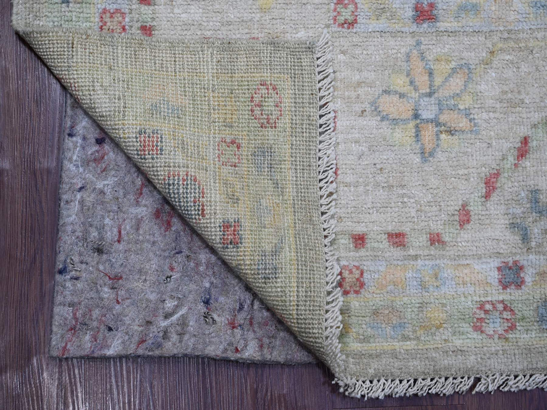 8'0" x 9'10" New Hand Knotted Green Wool Rectangle Oriental Rug - MOA10221610