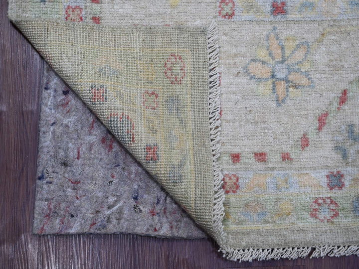 8'0" x 9'10" New Hand Knotted Green Wool Rectangle Oriental Rug - MOA10221610