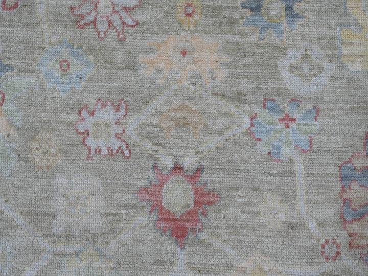 8'0" x 9'10" New Hand Knotted Green Wool Rectangle Oriental Rug - MOA10221610
