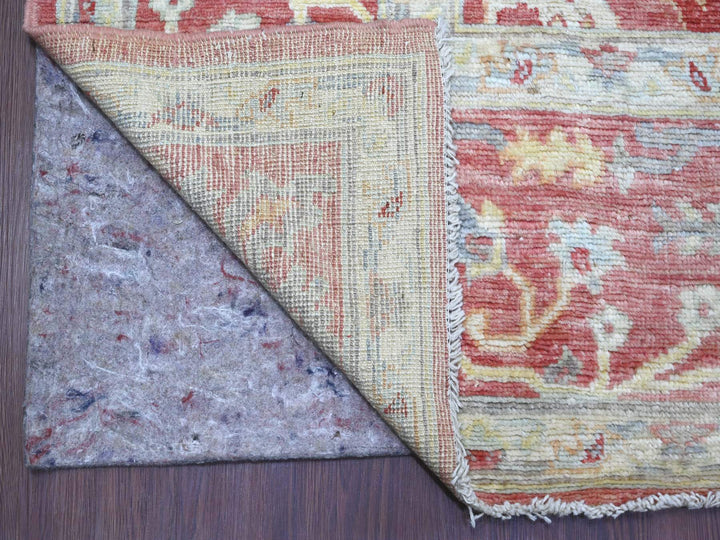8'0" x 10'2" New Hand Knotted Pink Wool Rectangle Oriental Rug - MOA10221611