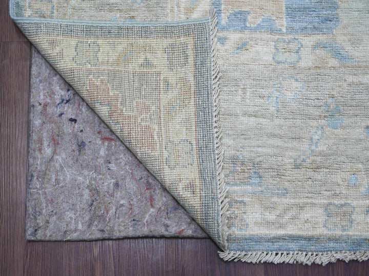 7'6" x 9'7" New Hand Knotted Grey Wool Rectangle Oriental Rug - MOA10221613