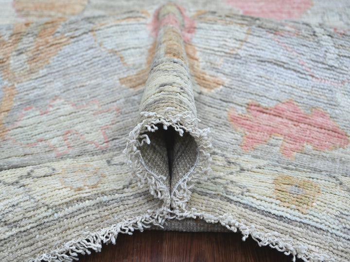 8'3" x 9'7" New Hand Knotted Grey Wool Rectangle Oriental Rug - MOA10221614