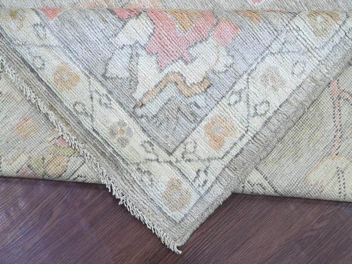 8'3" x 9'7" New Hand Knotted Grey Wool Rectangle Oriental Rug - MOA10221614