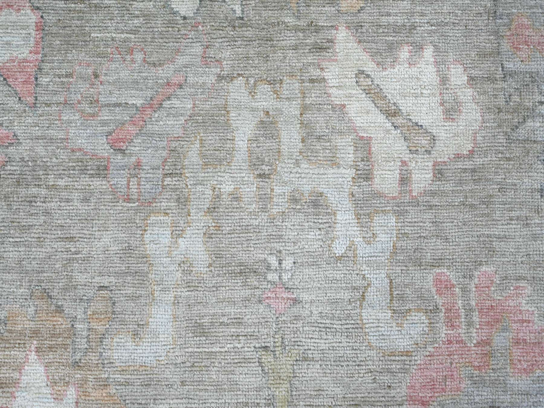 8'3" x 9'7" New Hand Knotted Grey Wool Rectangle Oriental Rug - MOA10221614