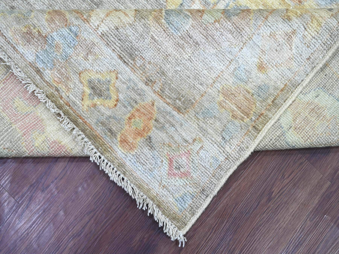8'4" x 10'4" New Hand Knotted Grey Wool Rectangle Oriental Rug - MOA10221615