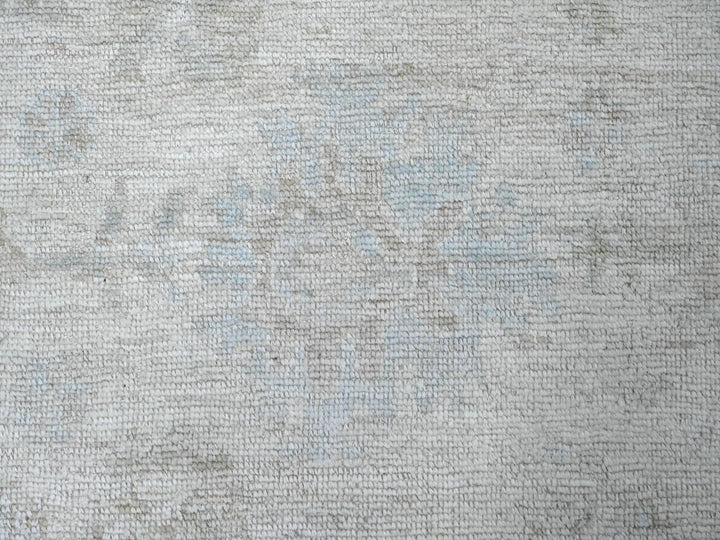 7'9" x 9'11" New Hand Knotted Ivory Wool Rectangle Oriental Rug - MOA10221616