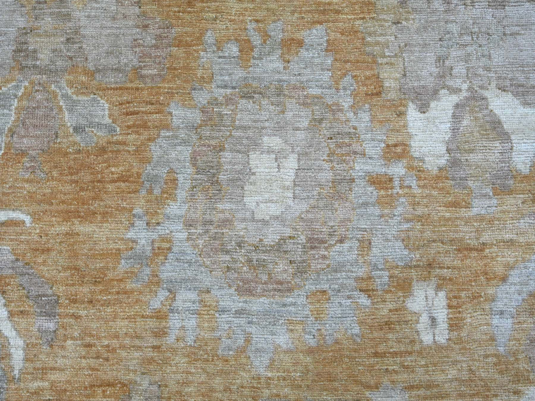 7'10" x 9'8" New Hand Knotted Brown Wool Rectangle Oriental Rug - MOA10221617