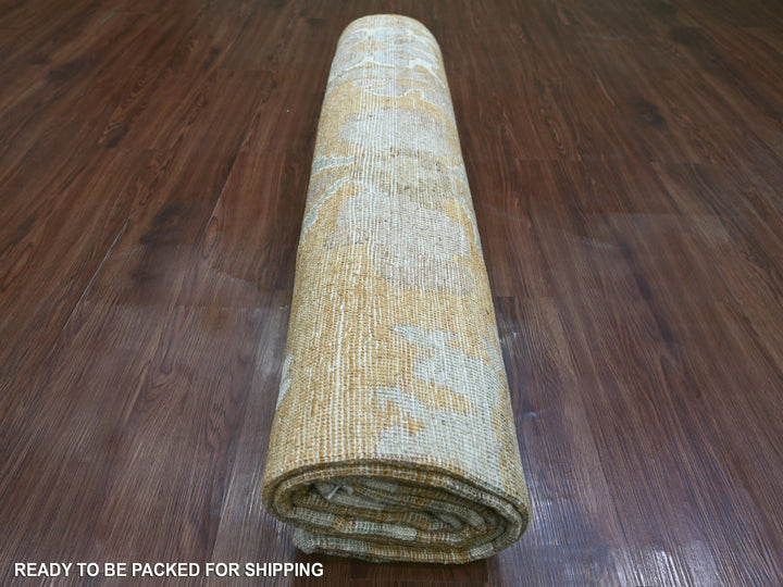 7'10" x 9'8" New Hand Knotted Brown Wool Rectangle Oriental Rug - MOA10221617