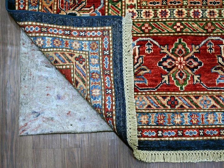 7'11" x 9'5" New Hand Knotted Blue Wool Rectangle Oriental Rug - MOA10221625